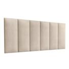 Cabeceira Modular E Box Solteiro 60x100 Em Material Sintético Bege
