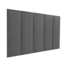 Cabeceira Modular E Box Solteiro 60x100 Em Suede Cinza
