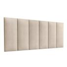Cabeceira Modular Sonho Solteiro 60x100 Em Suede Bege