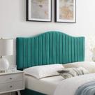 Cabeceira Modway Brielle Twin Velvet Teal ajustável 102 cm