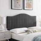 Cabeceira Modway Brielle Velvet Twin 102x8x118-147cm Charcoal