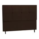 Cabeceira New Civic Estofada Com Botão de Strass para Cama Box Casal King Size 195Cm Marrom