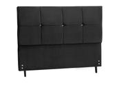 Cabeceira New Civic Estofada Com Botão de Strass para Cama Box Solteiro 94Cm Preto