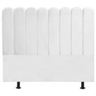 Cabeceira Nuvem Cama Box Queen 160 cm Alanis Suede Branco Cabeceira Nuvem Cama Box Queen 160 cm Alanis Suede Branco
