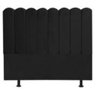 Cabeceira Nuvem Cama Box Queen 160 cm Alanis Suede Preto