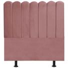 Cabeceira Nuvem Cama Box Queen 160 Cm Alanis Suede Rosê Cabeceira Nuvem Cama Box Queen 160 Cm Alanis Suede Rosê
