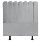 Cabeceira Nuvem Cama Casal 140 cm Alanis Suede Cinza Claro Cabeceira Nuvem Cama Casal 140 cm Alanis Suede Cinza Claro
