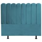 Cabeceira Nuvem Cama King 195 cm Alanis Suede Azul Turquesa Cabeceira Nuvem Cama King 195 cm Alanis Suede Azul Turquesa