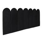 Cabeceira Nuvem Modulada Estofada Preta Painel para Cama Casal King Size 2m x 60cm