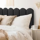 Cabeceira Nuvem Unitária 60x20cm Modular Estofada em Veludo para Cama Box Queen King