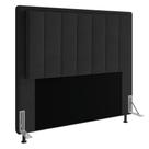 Cabeceira Opala Cama Box King 195cm Suede Preto
