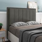 Cabeceira Opala Para Cama Box Casal 140 cm Suede Grafite M11 - D'Rossi