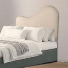 Cabeceira Orgânica 140cm Casal Painél Para Cama Box Bouclé Serena