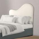 Cabeceira Orgânica 160cm Casal Queen Painél Para Cama Box Bouclé Serena