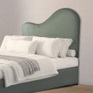 Cabeceira Orgânica 195cm Casal King Painél Para Cama Box Bouclé Serena