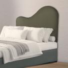 Cabeceira Orgânica 90cm Solteiro Painél Para Cama Box Bouclé Serena