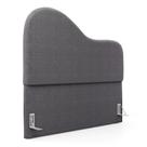 Cabeceira Orgânica Cama Box Casal Padrão Sea 140cm com Frame Bouclé Cinza Escuro - Abmaza