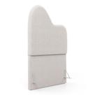 Cabeceira Orgânica Cama Box Solteiro Sea 90cm com Frame Bouclé Off White - Desk Design Cabeceira Orgânica Cama Box Solteiro Sea 90cm com Frame Bouclé Off White - Desk Design