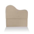 Cabeceira Orgânica Casal Queen Estofada Para Cama Box Bouclé Serena Com Frame