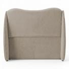 Cabeceira Orgânica Para Cama Box King Size Luma 195cm Chenille Bouclê Pérola - Abmaza