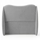Cabeceira Orgânica Para Cama Box King Size Luma 195cm Chenille Bouclê Prata - Abmaza