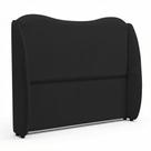 Cabeceira Orgânica Para Cama Box Queen Size Luma 160cm Bouclê Preto - Abmaza