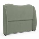 Cabeceira Orgânica Para Cama Box Queen Size Luma 160cm Bouclê Verde Menta - Abmaza