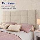 Cabeceira Painel Bia Estofada Casal Linho Bege 1,40m - PC MÓVEIS