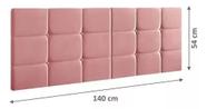 Cabeceira Painel Bia Estofada Casal Rose 1,40m