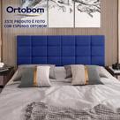 Cabeceira Painel Bia Estofada Queen Azul 1,60m - PC MÓVEIS Cabeceira Painel Bia Estofada Queen Azul 1,60m - PC MÓVEIS