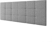 Cabeceira Painel Bia Estofada Queen Linho Cinza 1,60m - PC MÓVEIS