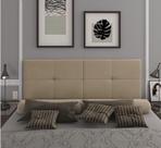 Cabeceira Painel Cama Box Casal 1,40 Estofada Suspensa Dobrável MÉXICO - Caramelo Suede