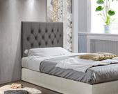 Cabeceira Painel Cama Box Solteiro 90 cm CAPITONÊ Suspensa - Cinza Suede