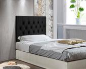 Cabeceira Painel Cama Box Solteiro 90 cm CAPITONÊ Suspensa - Preto Suede