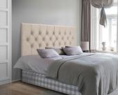 Cabeceira Painel Cama Casal 1,40 CAPITONÊ Box Estofada - Areia Suede