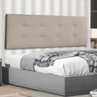 Cabeceira Painel Casal 1,40m Berlim Suede Bege SKY MOBILE