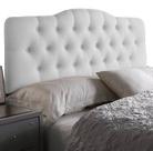 Cabeceira Painel Casal Curvo Estofada Capitone 1,60m Branco