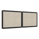 Cabeceira Painel Casal Oslo Artesano 160 cm (largura) em MDP Nero e Tela Sintética (Palhinha) Bege Cabeceira Painel Casal Oslo Artesano 160 cm (largura) em MDP Nero e Tela Sintética (Palhinha) Bege