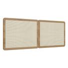Cabeceira Painel Casal Oslo Artesano 160 cm (largura) MDP Hanover e Tela Sintética (Palhinha) Bege