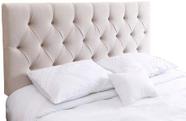 Cabeceira Painel Casal Queen Paris Capitone 1,60m Suede Areia