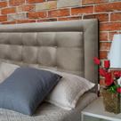 Cabeceira Painel Casal Veneza Luxo 10 Suede Liso Mascavo 140 X 60 RBL