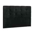 Cabeceira Painel De Casal Super King 195cm Para Cama Box Clean Suede Preto - DS Estofados Cabeceira Painel De Casal Super King 195cm Para Cama Box Clean Suede Preto - DS Estofados