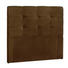 Cabeceira Painel De Solteiro 90cm Para Cama Box Clean Suede Marrom - DS Móveis
