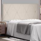 Cabeceira Painel Estofada Cama Box Casal Aquilla 140cm Suede Bege - Abmaza