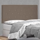 Cabeceira Painel Estofada Cama Box Casal Tânia 140cm Suede Caramelo - Abmaza