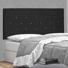 Cabeceira Painel Estofada Cama Box Casal Tânia 140cm Suede Preto - Abmaza