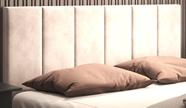 Cabeceira Painel Estofada Cama Casal Box 1,40 Dobrável Itália - Areia Suede