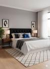 Cabeceira Painel Estofada Dubai Deluxe Casal Preto 1,40m - PC MÓVEIS Cabeceira Painel Estofada Dubai Deluxe Casal Preto 1,40m - PC MÓVEIS