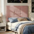 Cabeceira Painel Estofada Nevada Suede Rosa Solteiro 90cm para Cama Box Cabeceira Painel Estofada Nevada Suede Rosa Solteiro 90cm para Cama Box