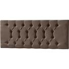 Cabeceira Painel Estofada Suede Marrom Casal 1,40m para Cama Box